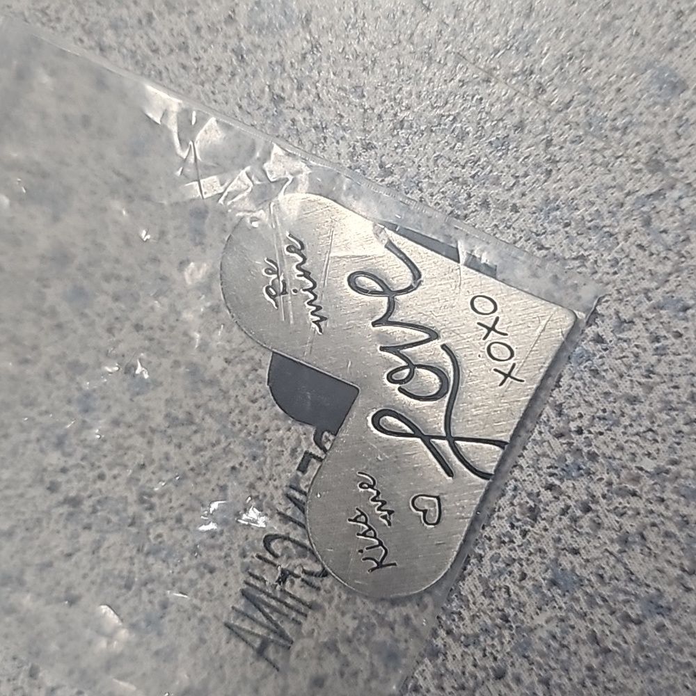 Origami Owl Valentine Heart Back Plate